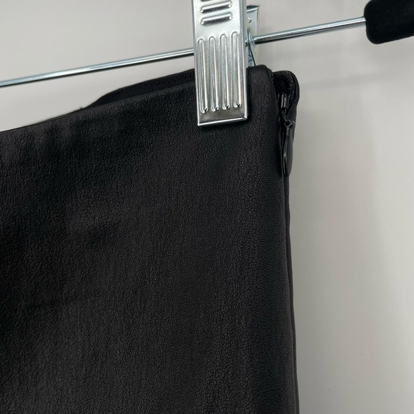 Theory Black Lambskin Leather Grunge Ankle Fit Skinny Luxury Baddie Pants 6 - Picture 5 of 10